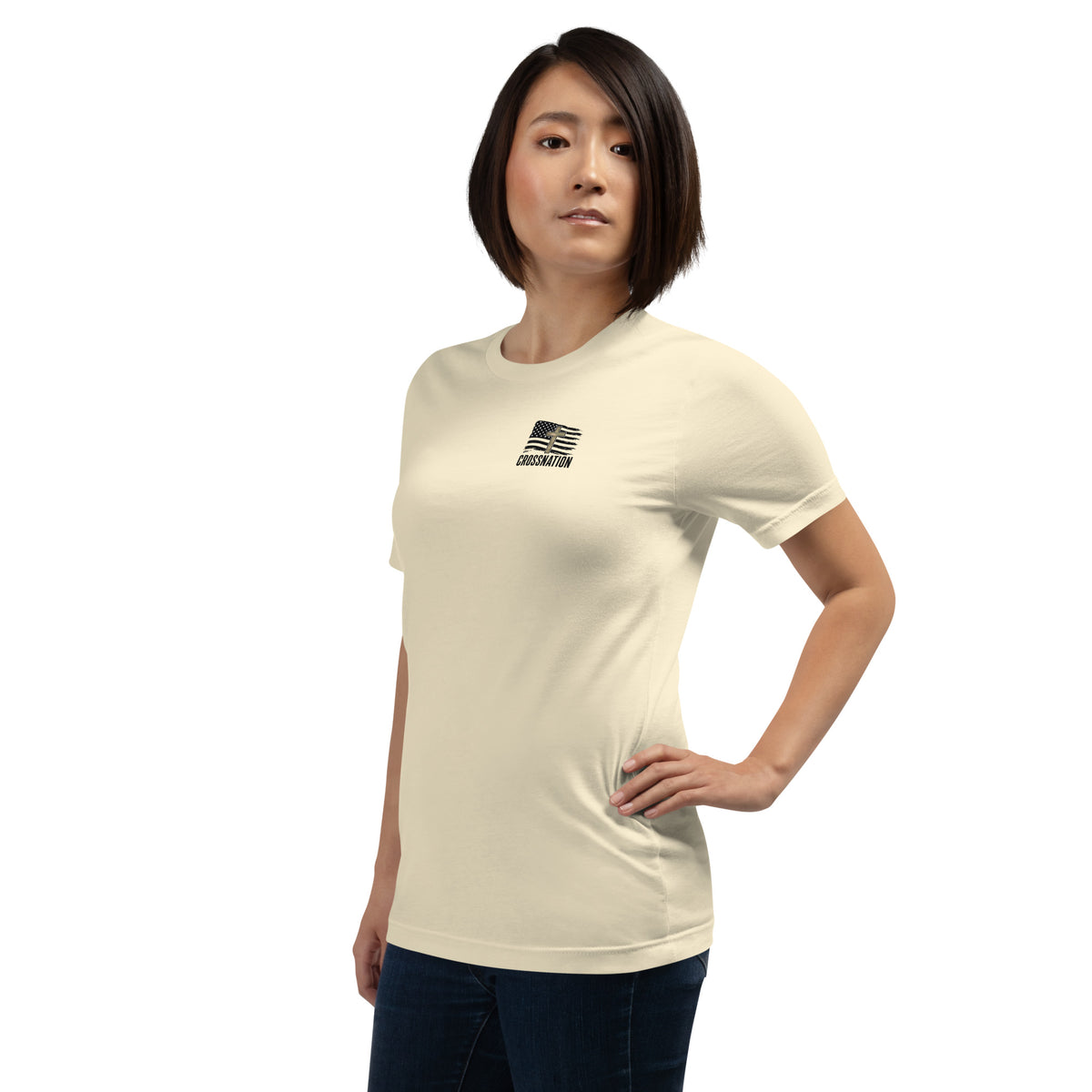 Heroes in Christ Army & Air Force Camo T-Shirt - Natural - Left Front View