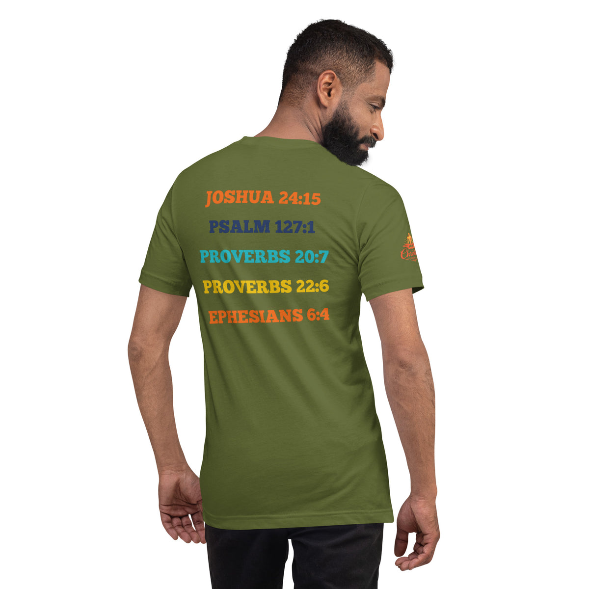 He is Dad T-Shirt - Olive - Back View