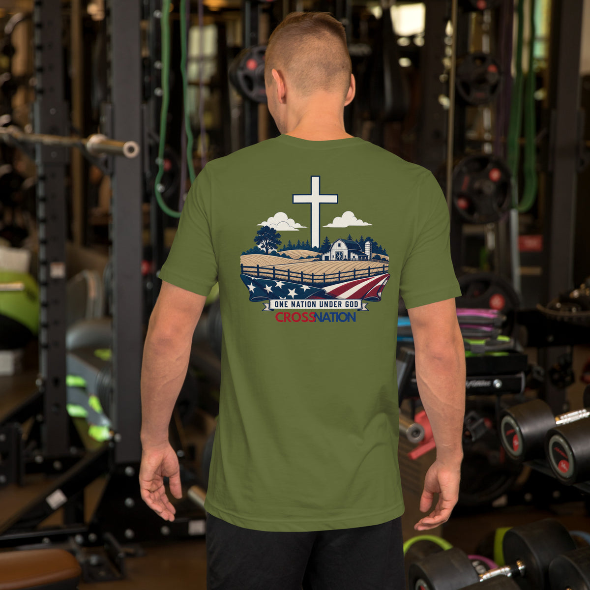 Heartland T-Shirt - Olive - Back View