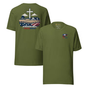 Heartland T-Shirt - Olive - Front and Back View