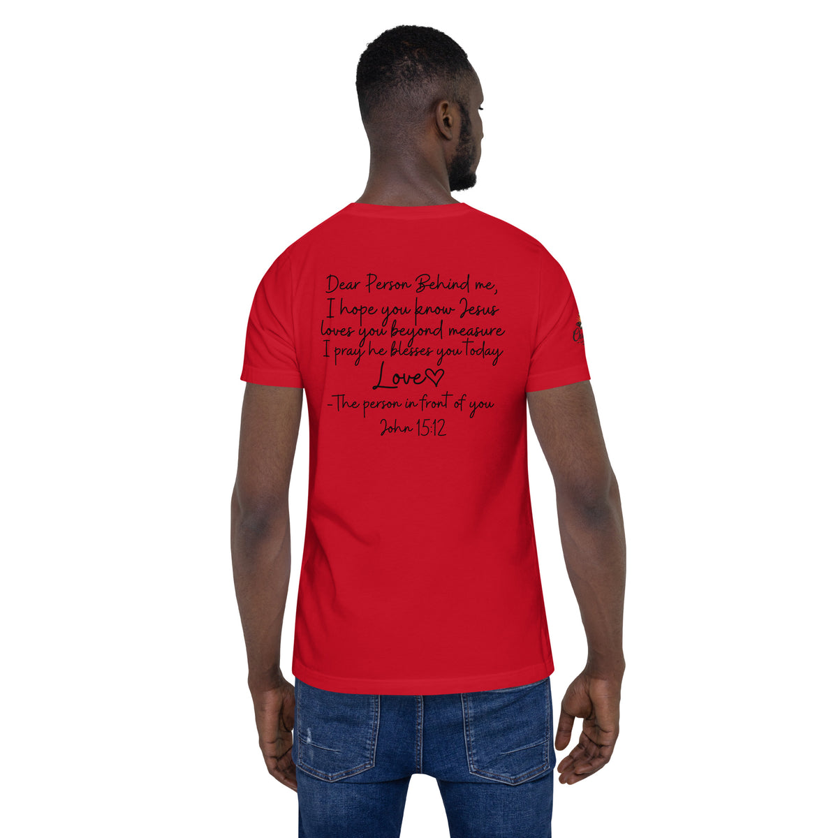 Love Like Jesus T-Shirt - Red - Back View