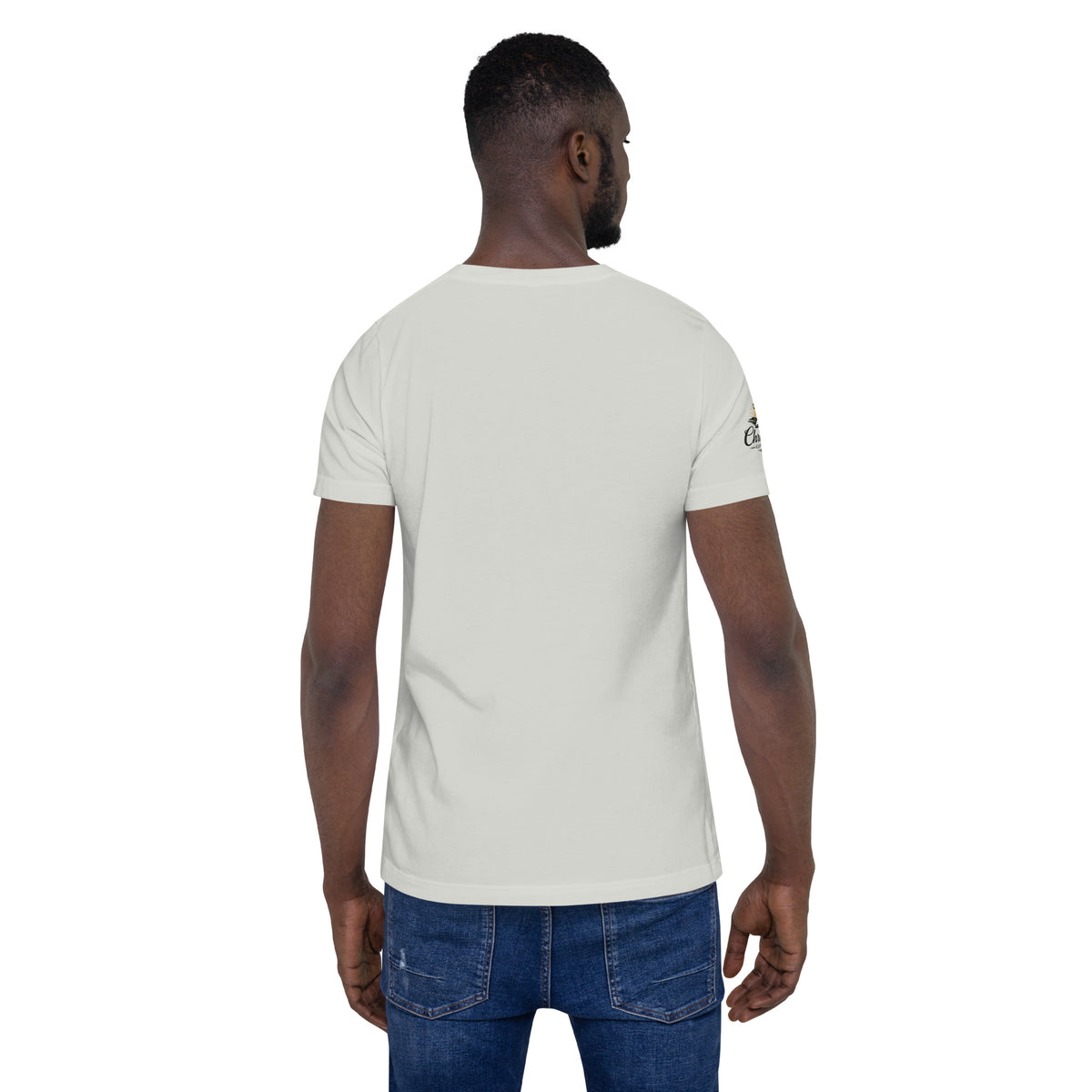 Men's Iron Sharpens Iron T-Shirt - Silver - Back View