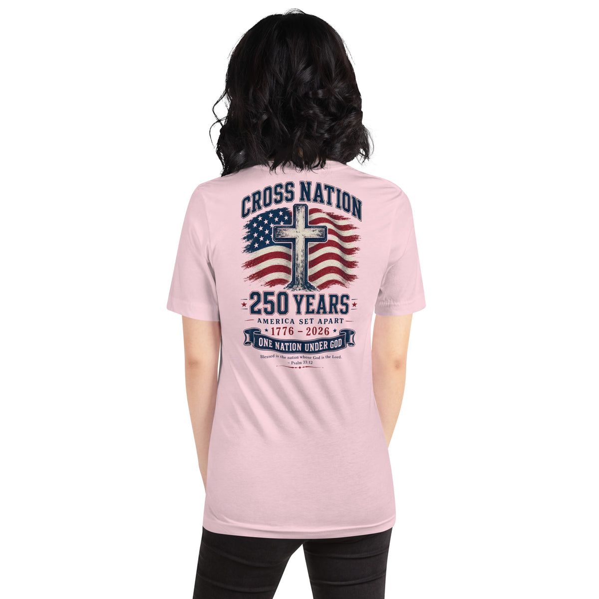 America 250th T-Shirt - Soft Pink - Back View