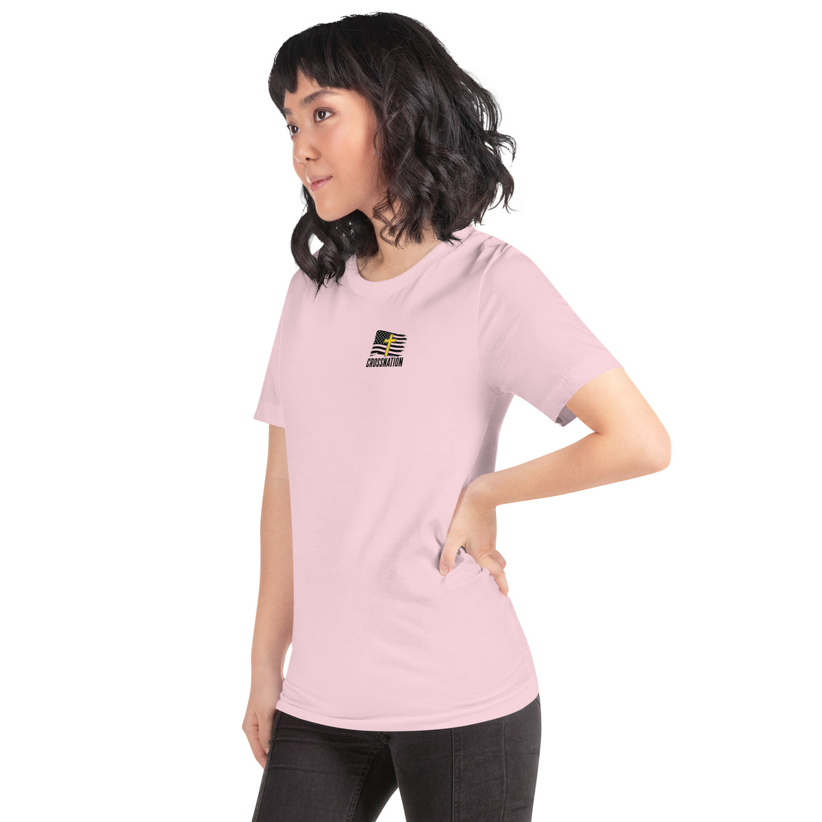 Heroes in Christ Dispatch T-Shirt - Soft Pink - Left Front View
