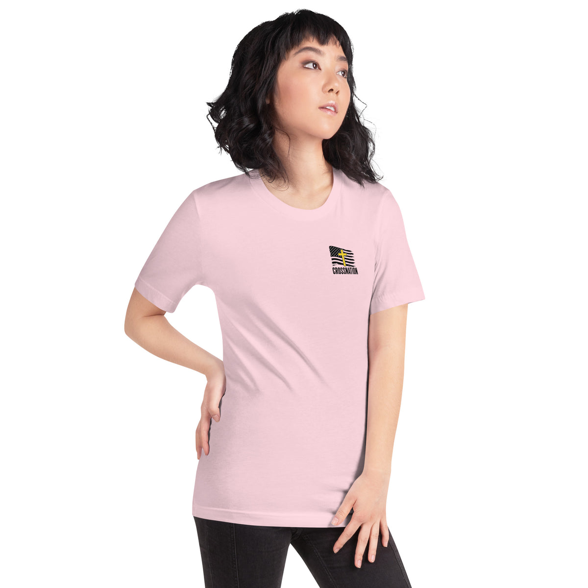 Heroes in Christ Dispatch T-Shirt - Soft Pink - Right Front View
