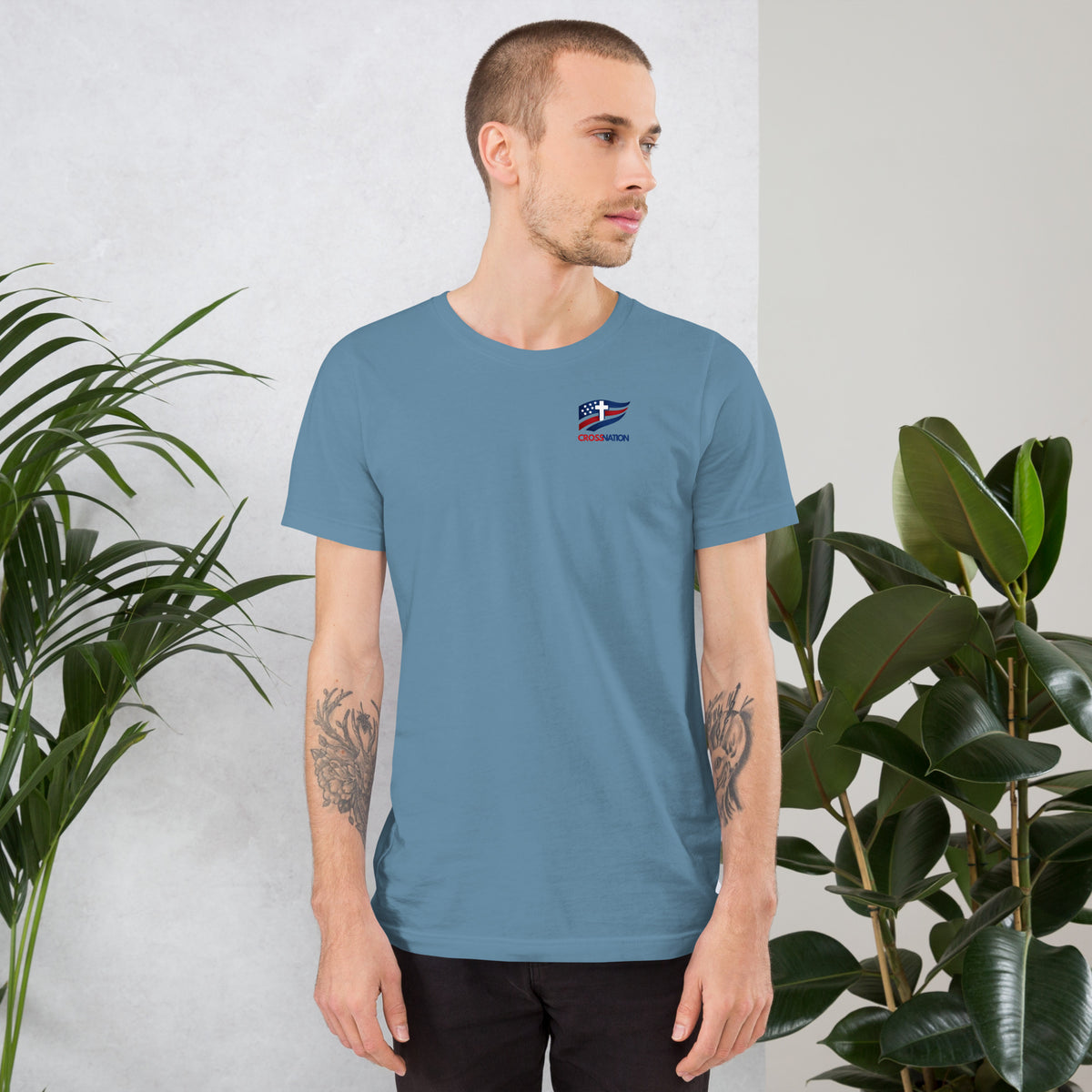 America 250th T-Shirt - Steel Blue - Front View