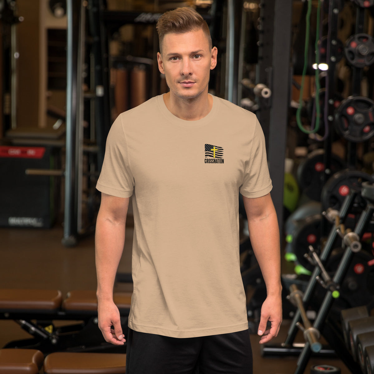 Heroes in Christ Dispatch T-Shirt - Tan - Front View