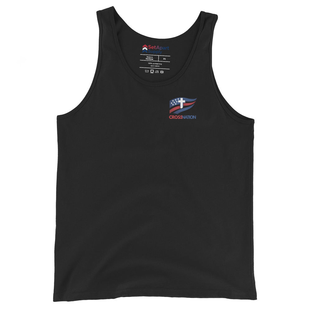Men's Victory in Christ Tank Top - Black - Front View