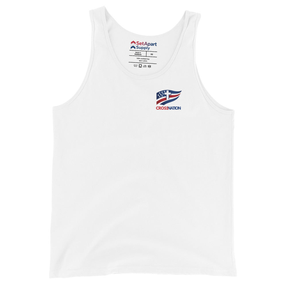 Men's Victory in Christ Tank Top - White - Front View