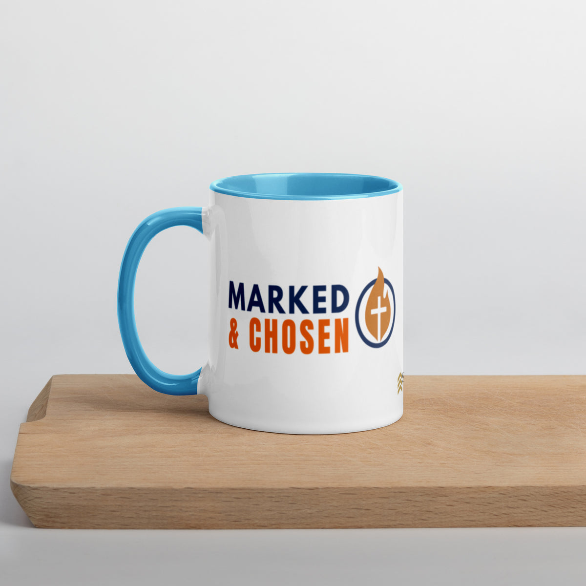 Marked & Chosen Mug with Color Inside - Blue - Left Side View