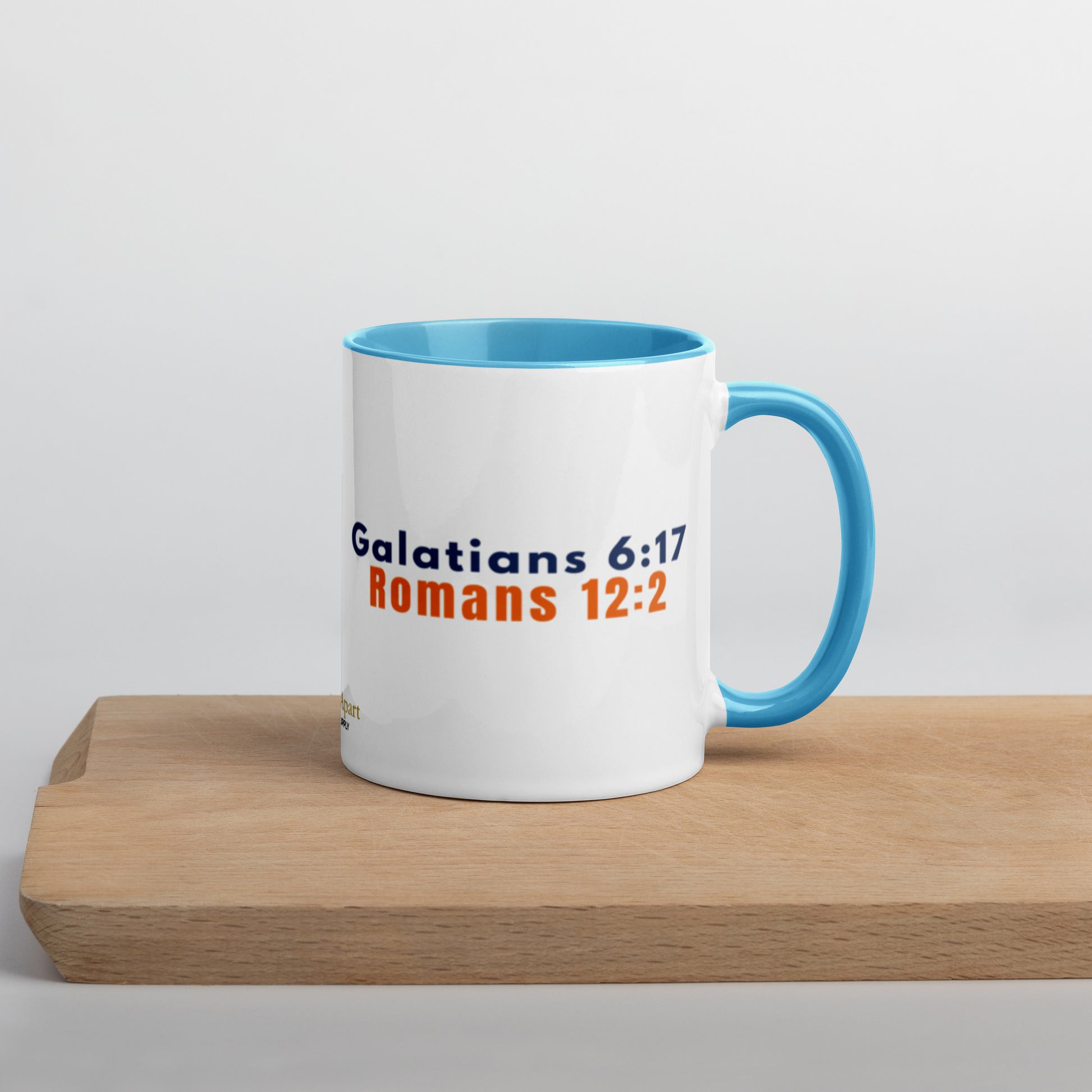 Marked & Chosen Mug with Color Inside - Blue - Right Side View
