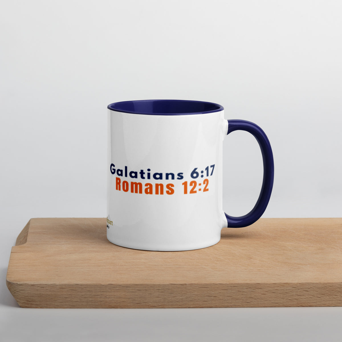 Marked & Chosen Mug with Color Inside - Dark Blue - Right Side View