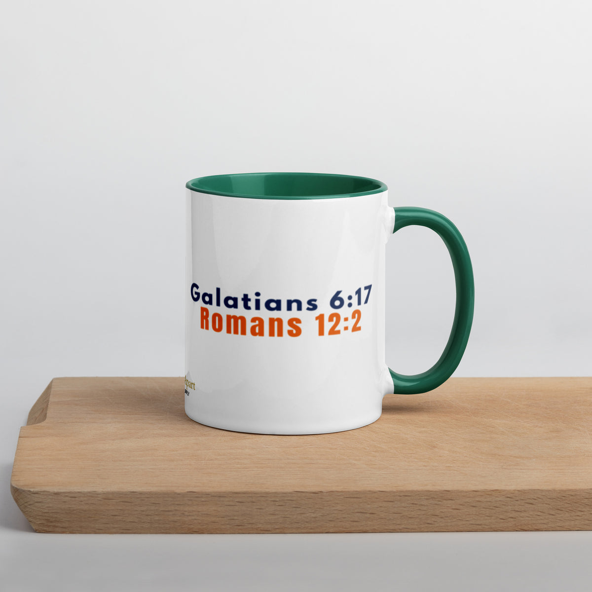 Marked & Chosen Mug with Color Inside - Dark green - Right Side View