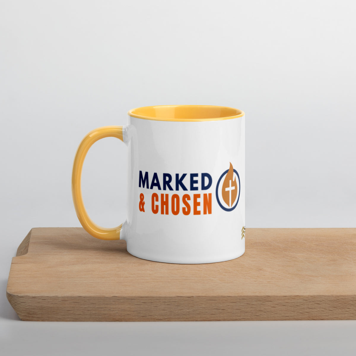Marked & Chosen Mug with Color Inside - Golden Yellow - Left Side View