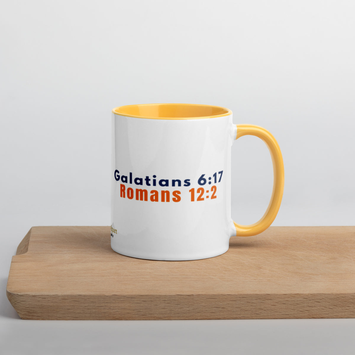 Marked & Chosen Mug with Color Inside - Golden Yellow - Right Side View