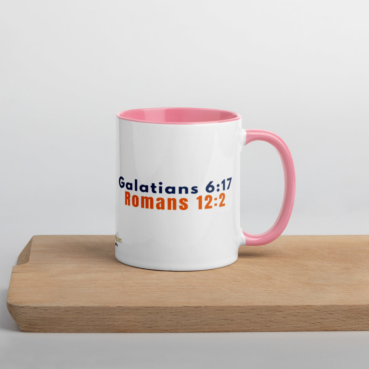 Marked & Chosen Mug with Color Inside - Pink - Right Side View