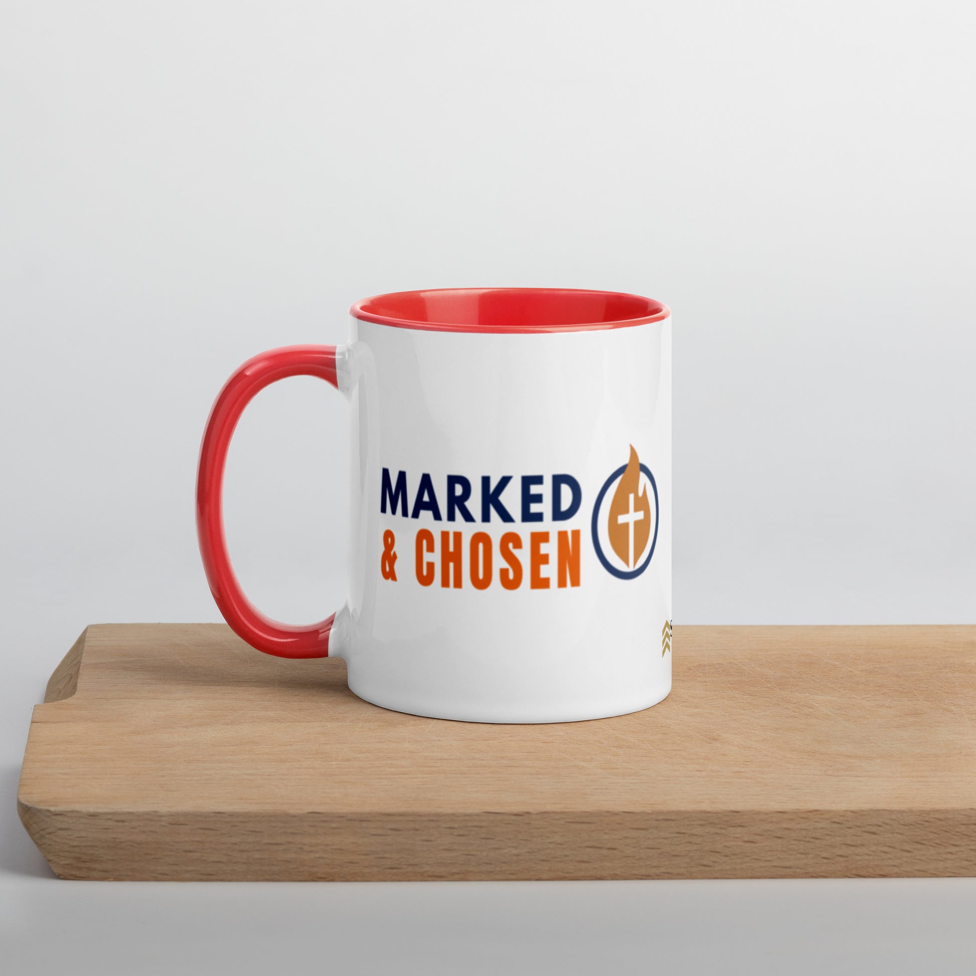 Marked & Chosen Mug with Color Inside - Red - Left Side View
