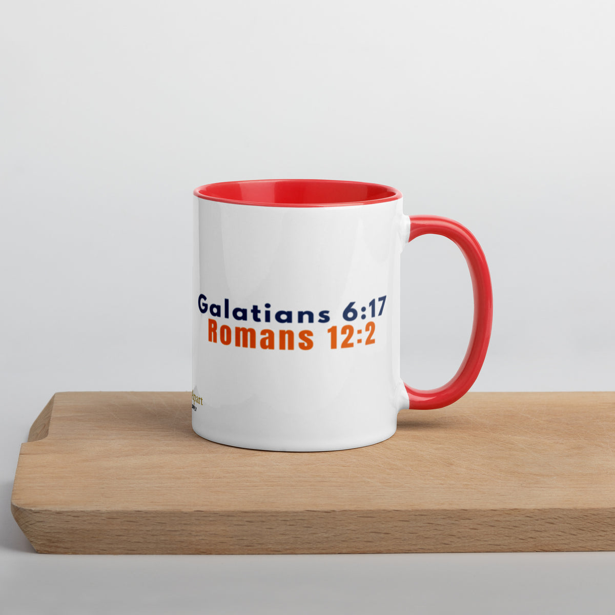 Marked & Chosen Mug with Color Inside - Red - Right Side View