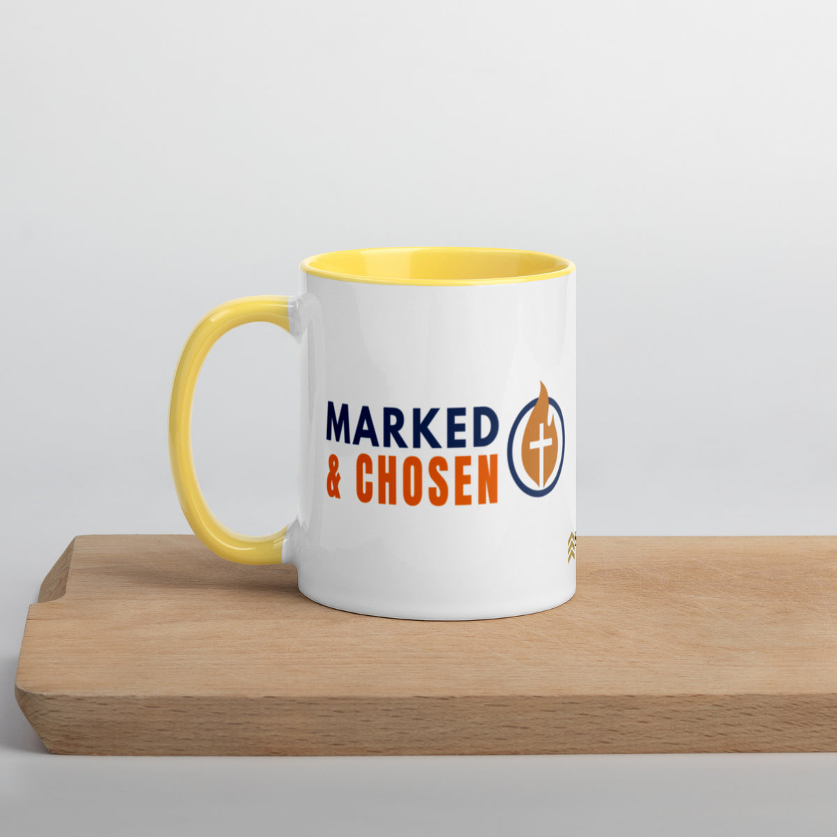 Marked & Chosen Mug with Color Inside - Yellow - Left Side View