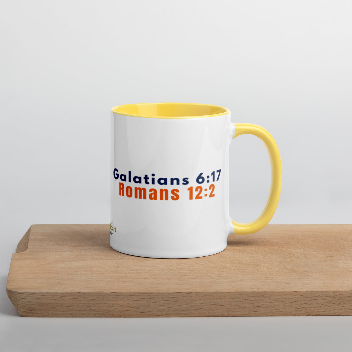 Marked & Chosen Mug with Color Inside - Yellow - Right Side View