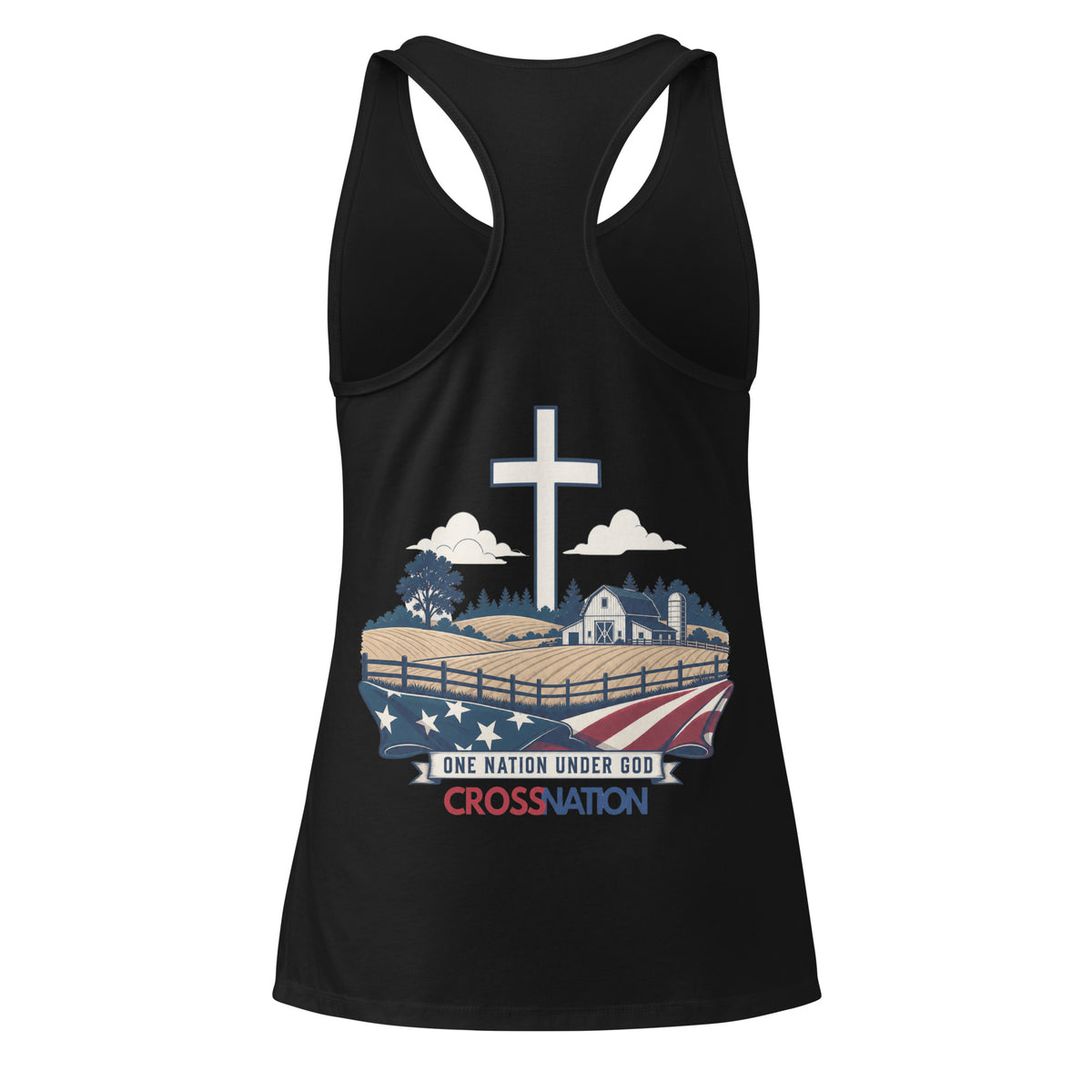 Women’s Heartland Racerback Tank Top - Black - Back View 2