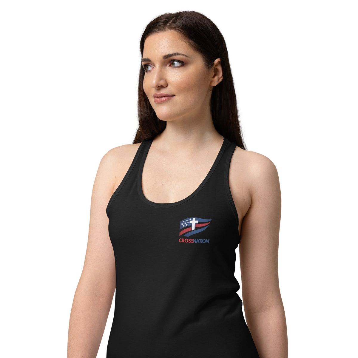 Women’s Heartland Racerback Tank Top - Black - Back View 3