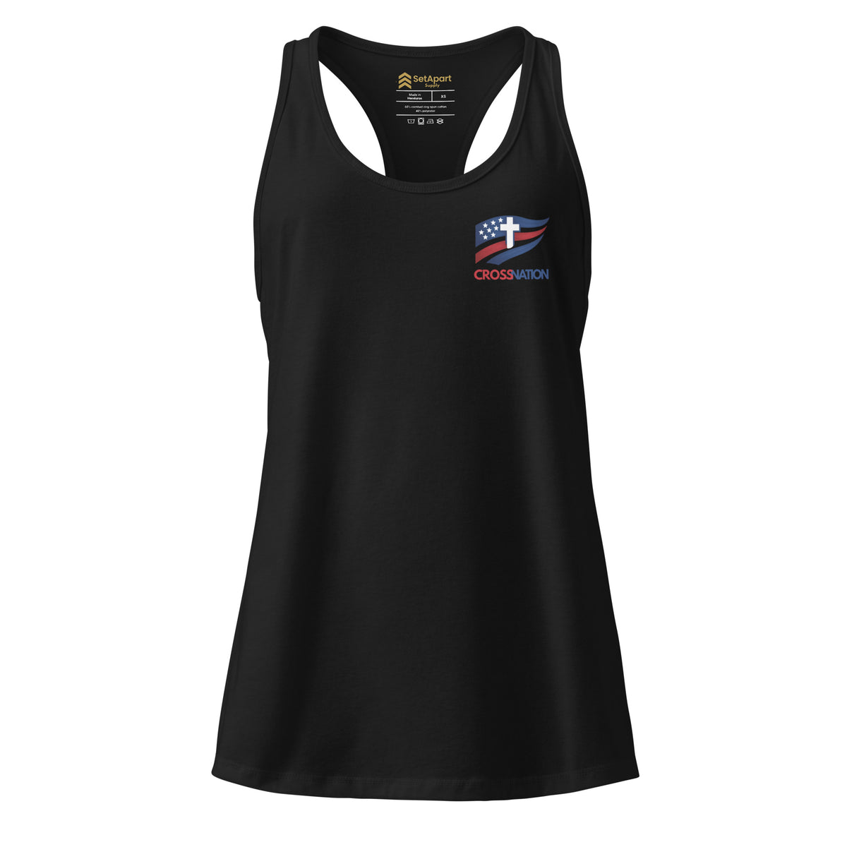 Women’s Heartland Racerback Tank Top - Black - Back View 5