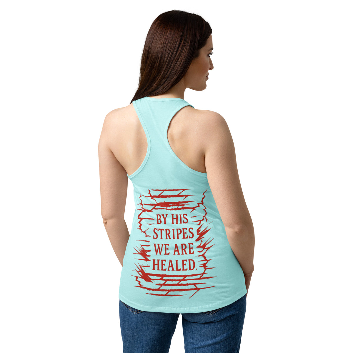 Women’s Marked by Stripes Tank Top - Cancun - Back View