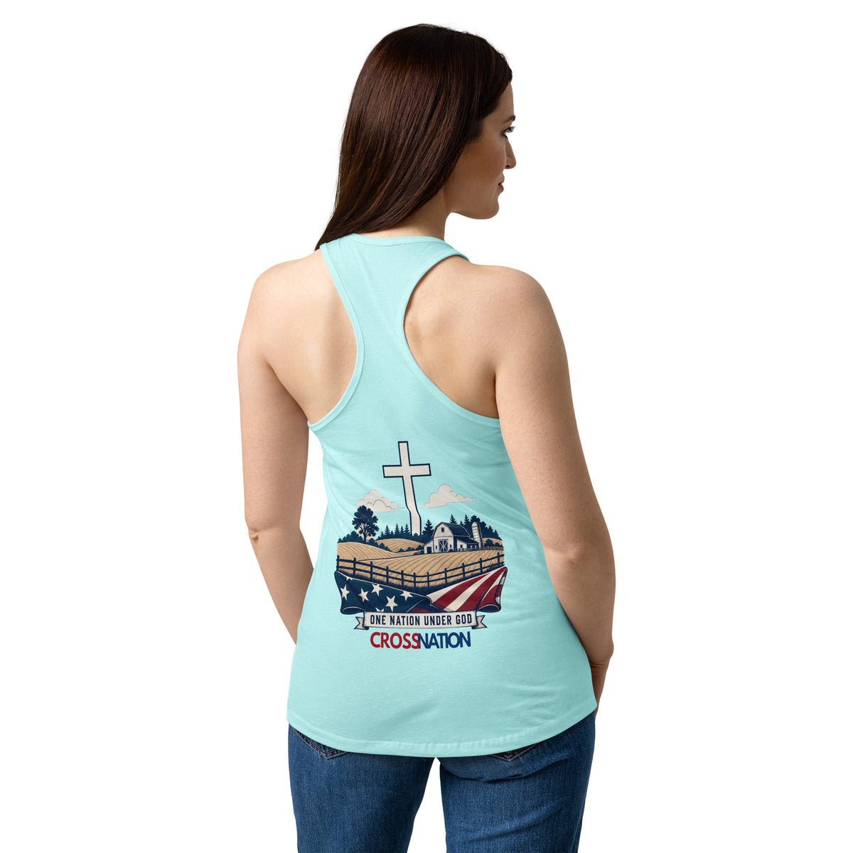 Women’s Heartland Racerback Tank Top - Cancun - Back View