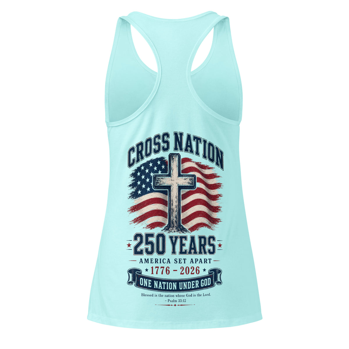 Women’s America 250th Racerback Tank Top - Cancun - Back View 2