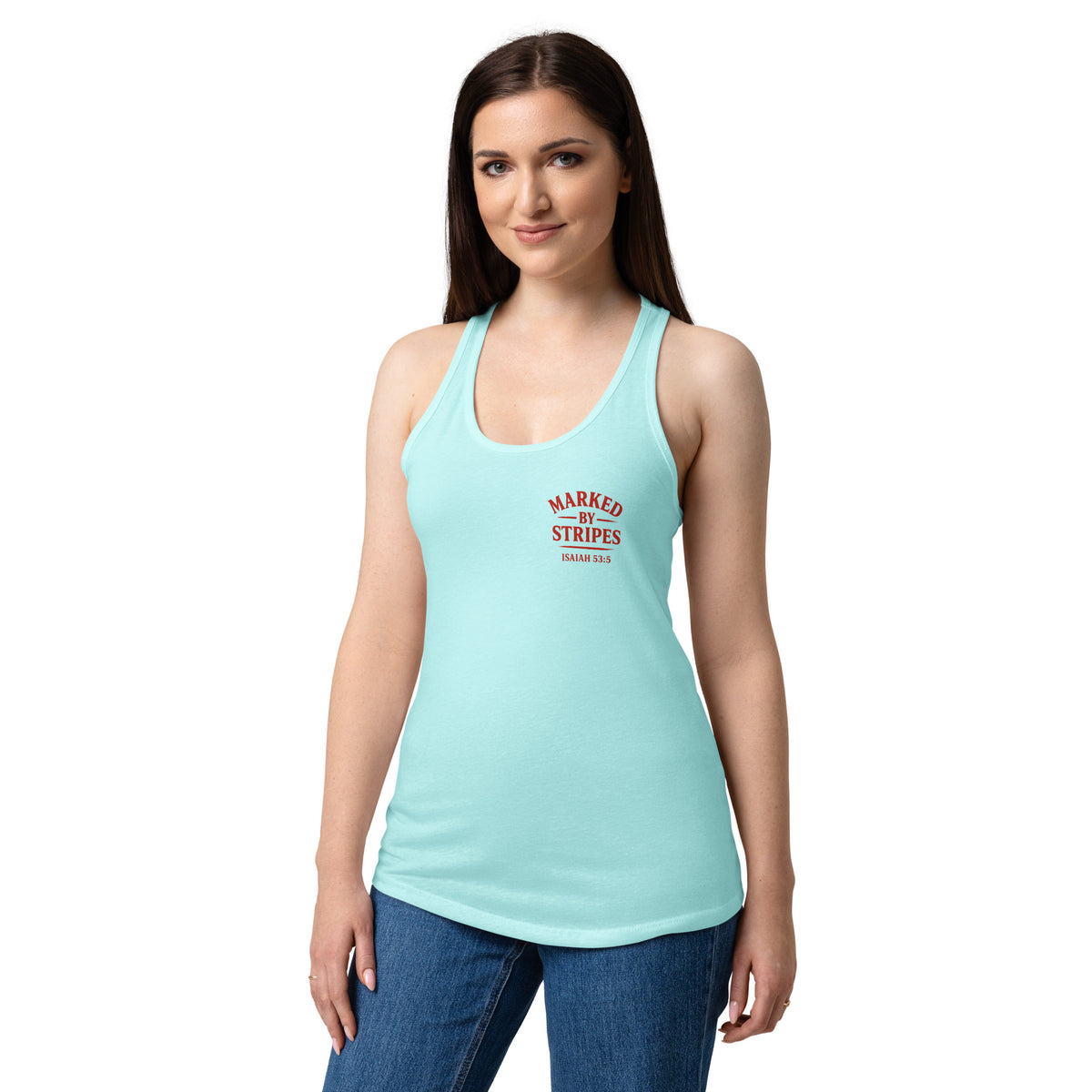 Women’s Marked by Stripes Tank Top - Cancun - Back View 4
