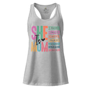 She is Mom Racerback Tank Top - Heather gray - Back View 5