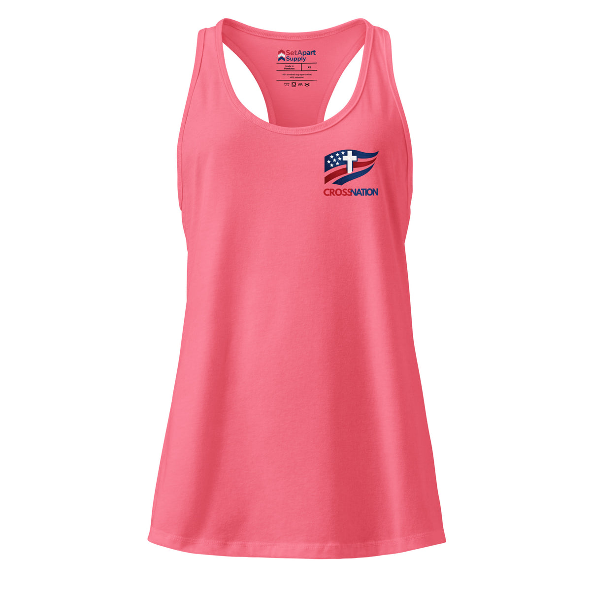 Women’s America 250th Racerback Tank Top - Hot Pink - Back View 5