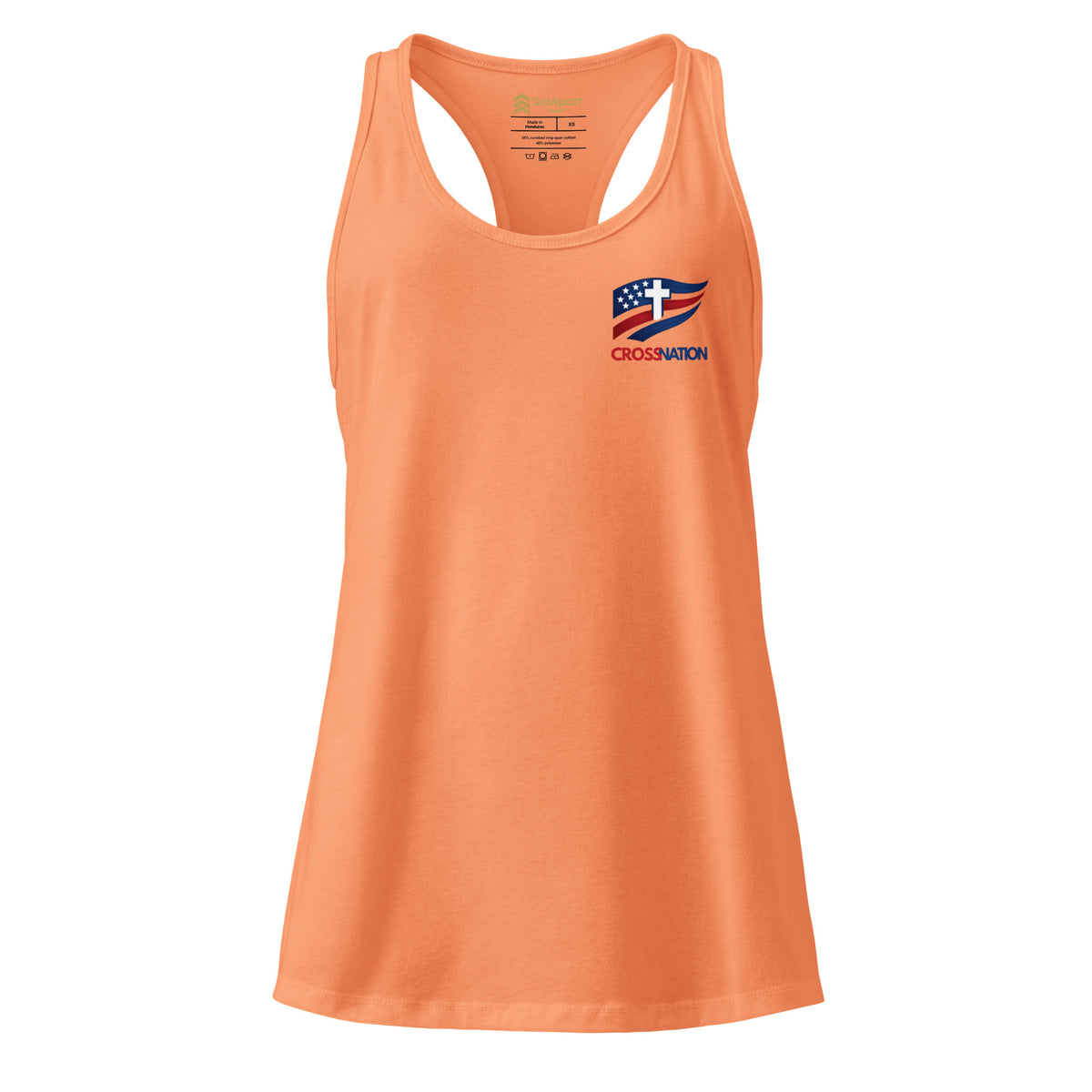 Women’s Heartland Racerback Tank Top - Light Orange - Back View 2