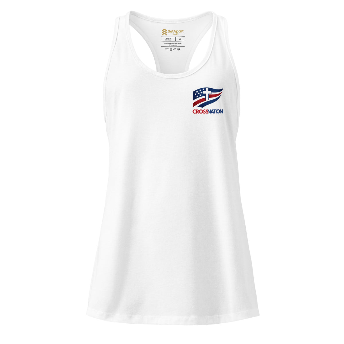 Women’s Heartland Racerback Tank Top - White - Back View 2