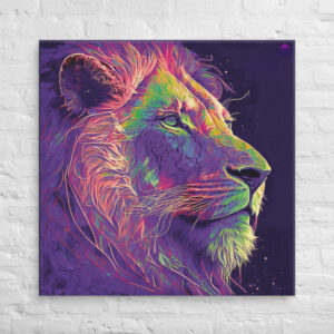 Lion of Judah Purple Canvas