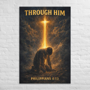 Through Him Mens Canvas