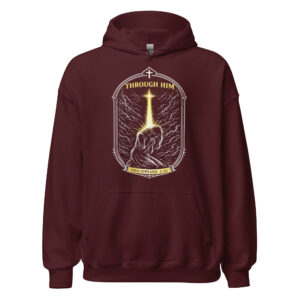Through Him Womens Hoodie