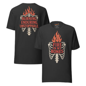 Fire in my Bone T-Shirt in Dark Grey